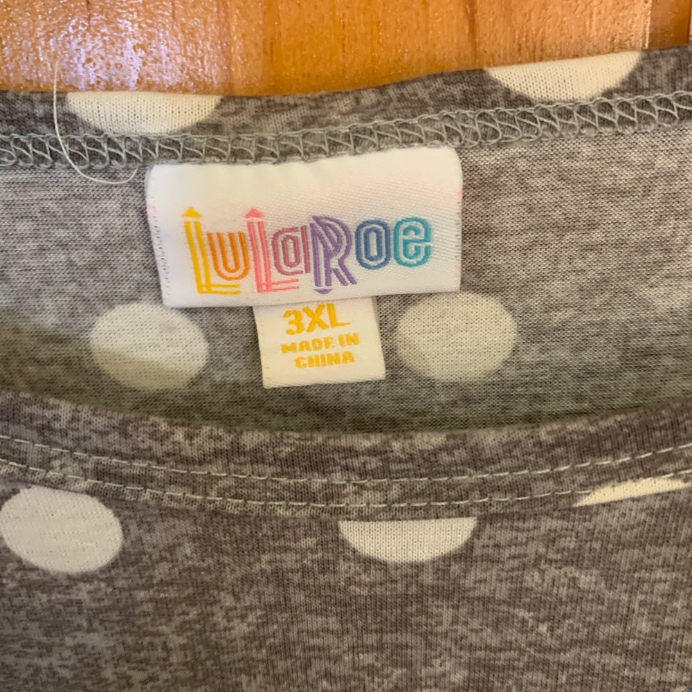 NWOT 3x gray with white polka dots - Picture 2 of 2